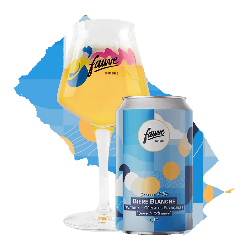 Caresse d’Été - Bière Blanche - “Witbier” aux Ingrédients Français - 33cL