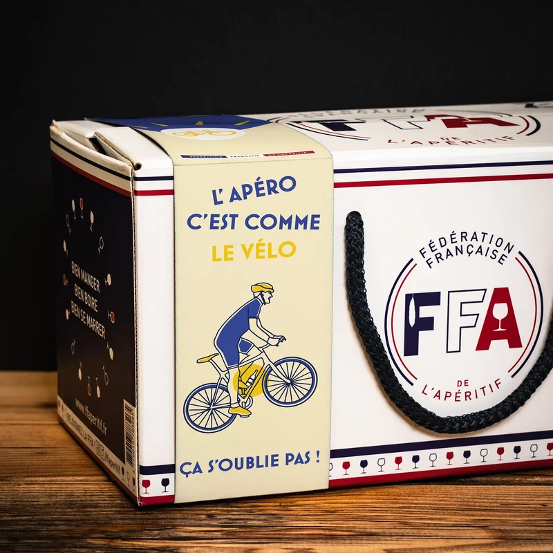 Coffret apéro L’apéro c’est comme le vélo, ça s’oublie pas