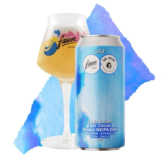 Une Mer de Nuage - Oat Cream Double NEIPA DDH Nectaron, Superdelic, Citra, Simcoe - Collab' Sir John - 44cL