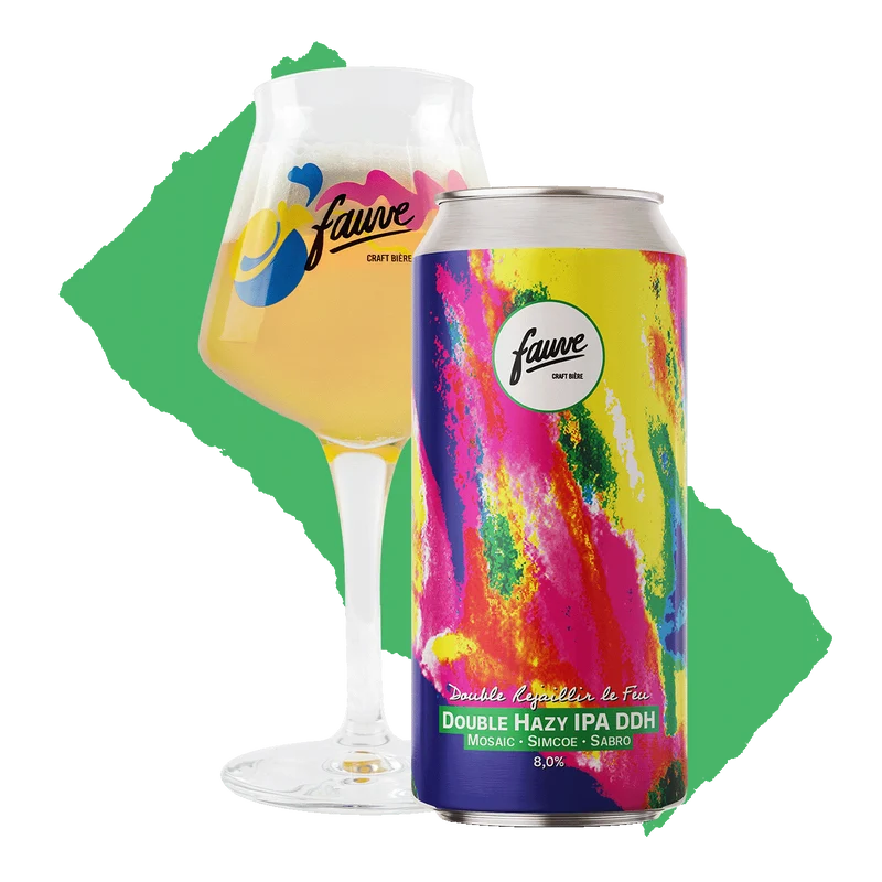 Double Rejaillir le Feu - Double Hazy IPA DDH Mosaic, Simcoe, Sabro - 44cL