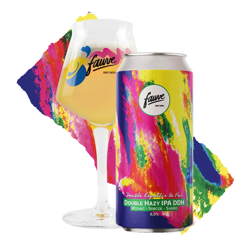 Double Rejaillir le Feu - Double Hazy IPA DDH Mosaic, Simcoe, Sabro - 44cL