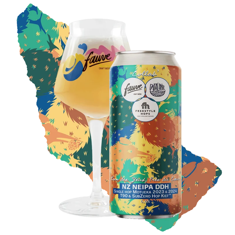 Loin des Yeux, Près du Coeur - NZ NEIPA DDH Single Hop Motueka 2023 & 2024, T90 & SubZero Hop Kief - Collab' L'Atalante x Freestyle Hops - 44cL