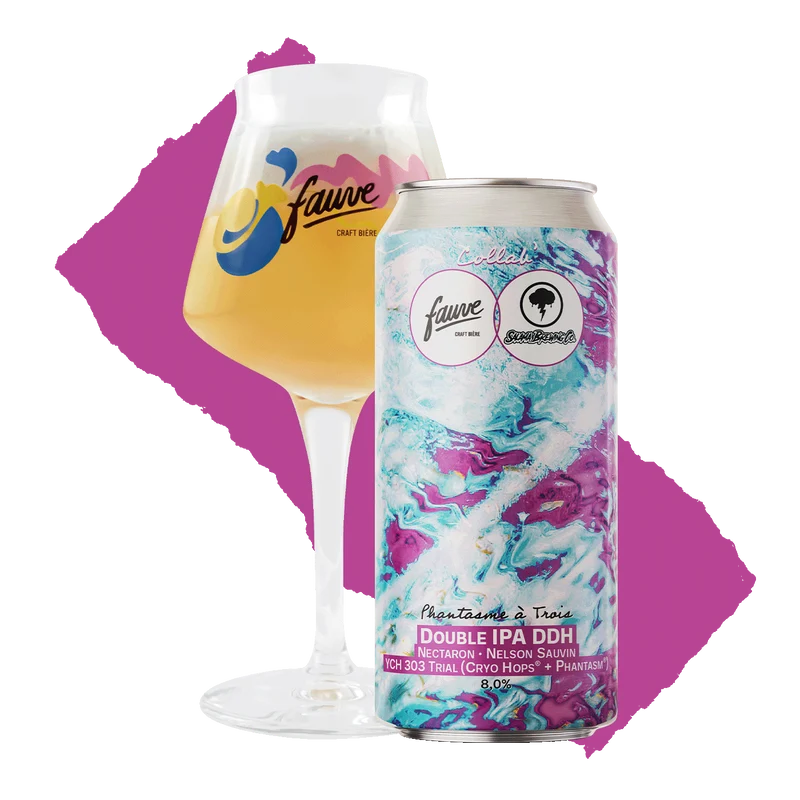 Phantasme à Trois - Double IPA DDH Nectaron, Nelson Sauvin, YCH 303 Trial (Cryo Hops® + Phantasm®) Collab' Fauve X Salama - 44cL