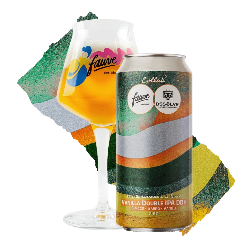 Un Américain à Paris - Vanilla Double IPA DDH Simcoe, Sabro, Vanille - Collab' Dssolvr - 44cL