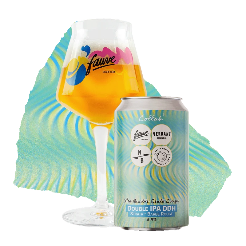 Les Quatre Cents Coups – Double IPA DDH Strata Barbe Rouge – Quadruple Collab' Verdant x Left Handed Giant x North Brewing x Fauve – 33cL
