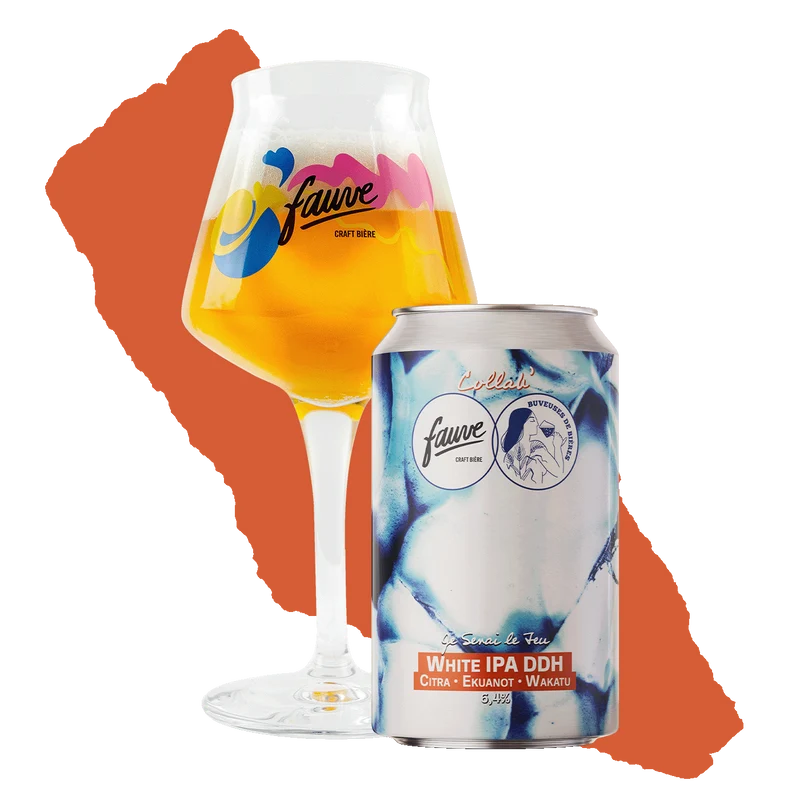 Je Serai Le Feu - White IPA DDH Citra, Ekuanot, Wakatu – Collab' "Les Buveuses de Bières" - 33cl