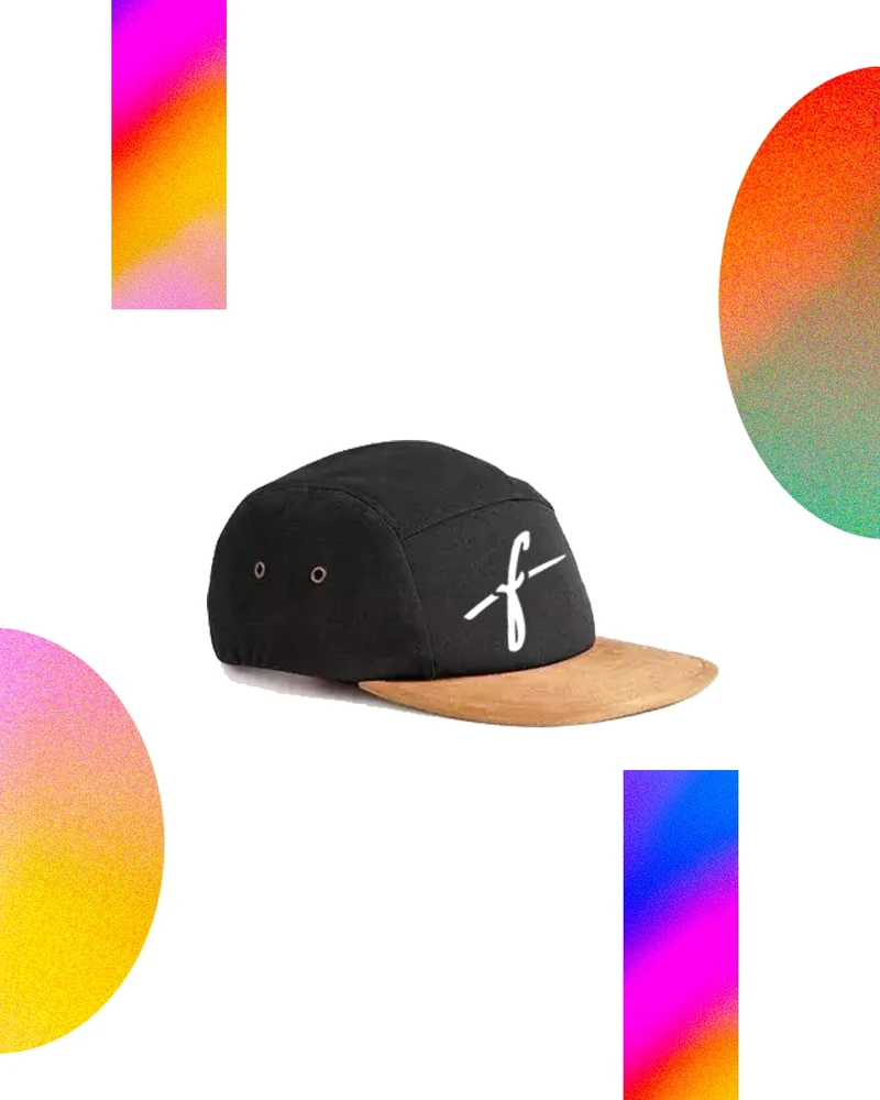 NEW Casquette 5-panel "Fauvicon" noir et daim