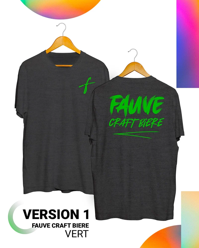 T-Shirt Fauve "Signature" : Gris Foncé Chiné
