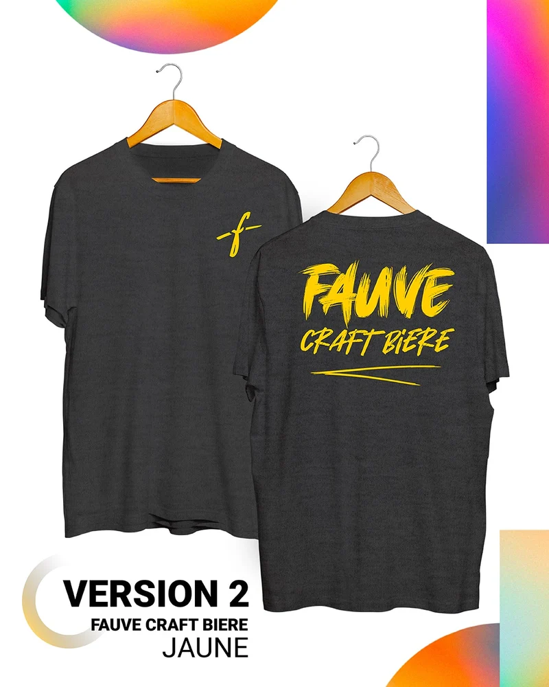 T-Shirt Fauve "Signature" : Gris Foncé Chiné