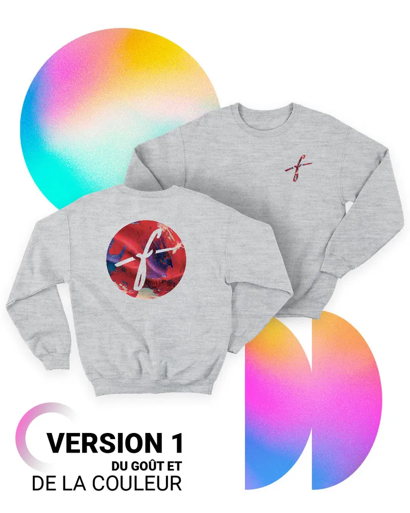 NEW Sweat-shirt Fauve Gris Chiné