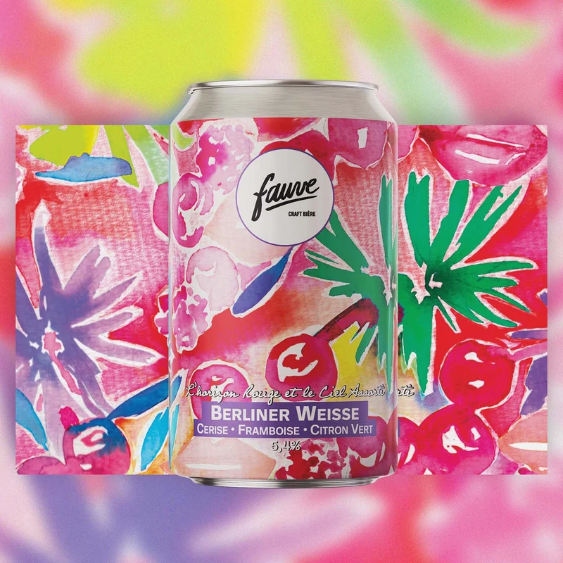 L'horizon Rouge et le Ciel Assorti - Berliner Weisse Cerise Framboise Citron Vert 33cL