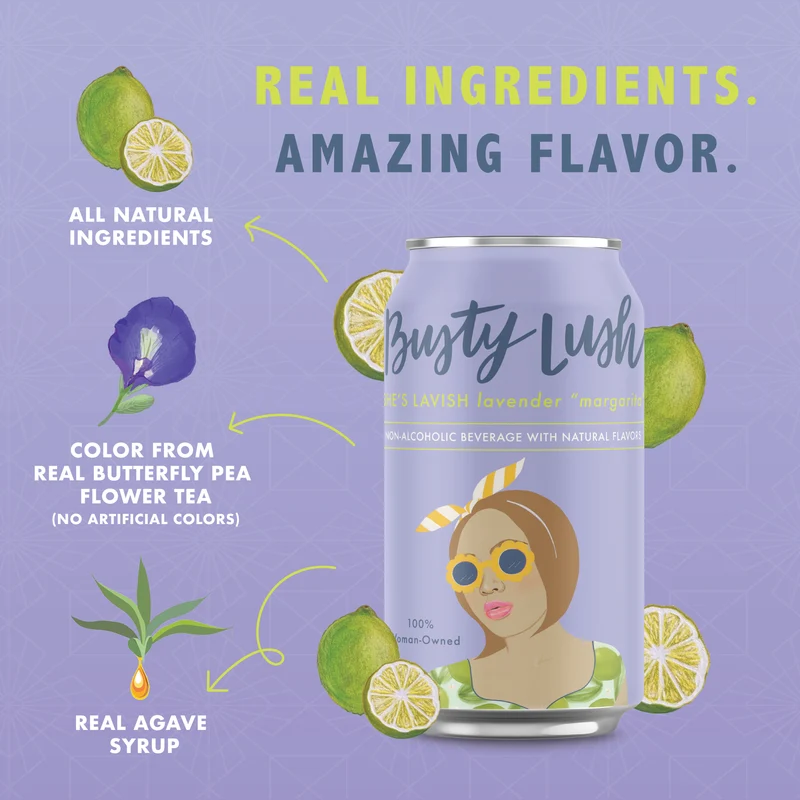 She's Lavish Lavendar Margarita Craft Mocktail 12-Pack