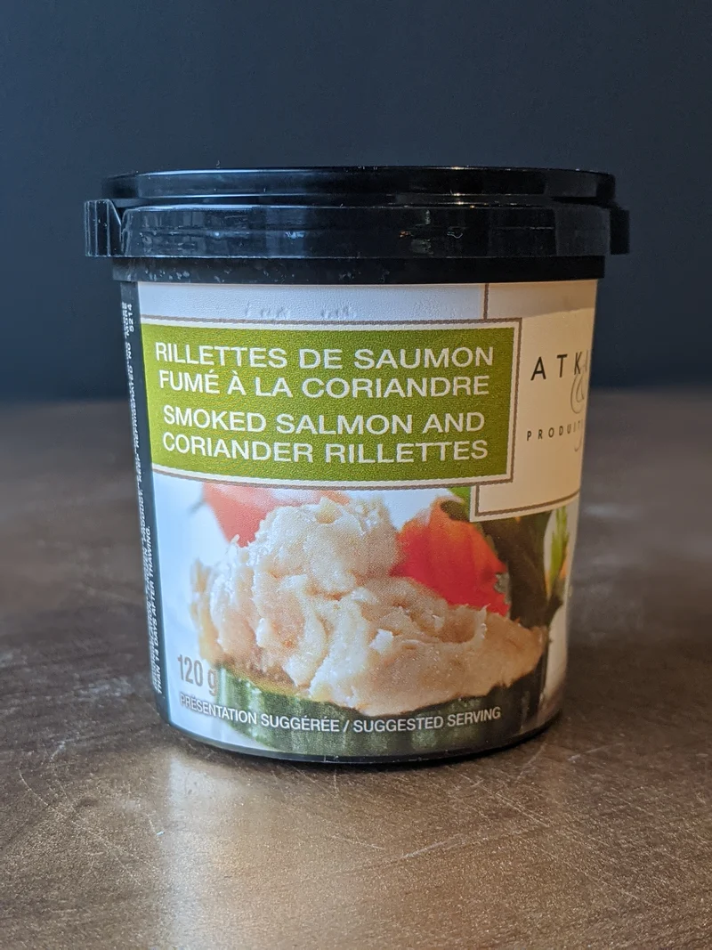 Rillettes de saumon fumé à la coriandre