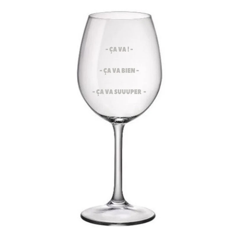 Verre à vin gravé avec votre texte
