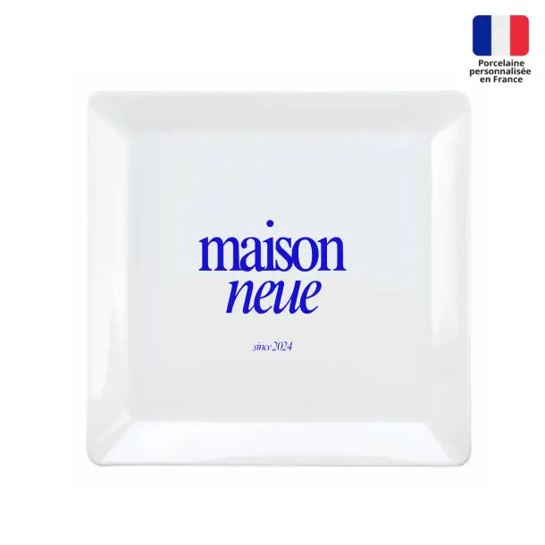 Assiette personnalisée carré 20cm