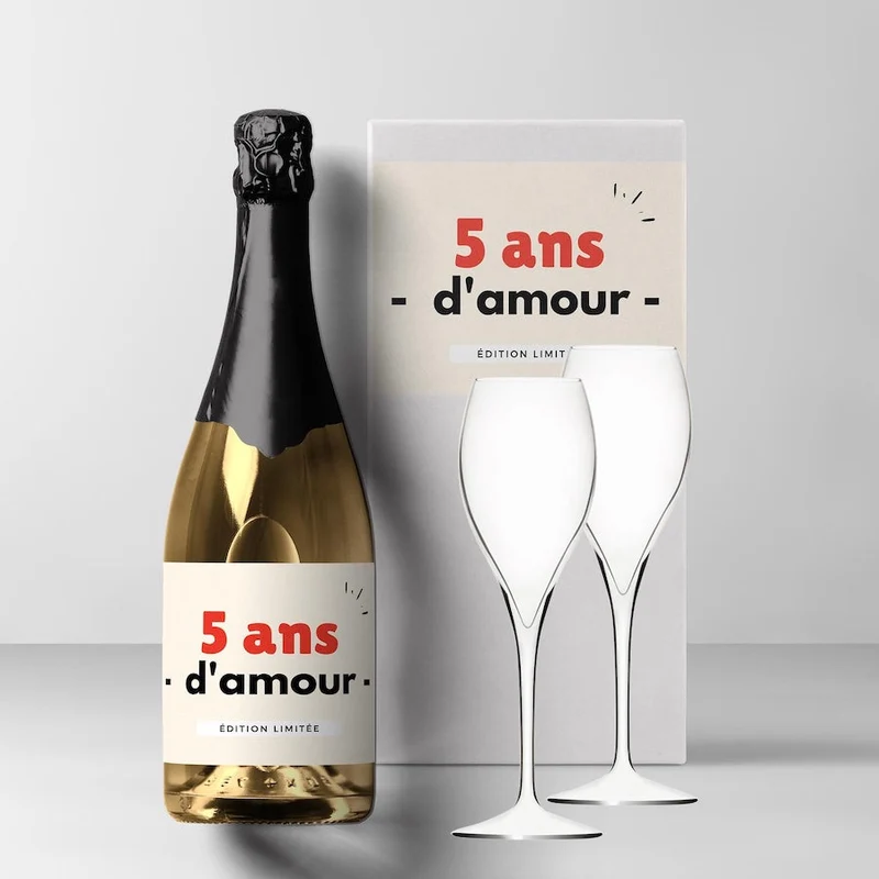 Champagne : X ans d'amour (avec ou sans coupes)