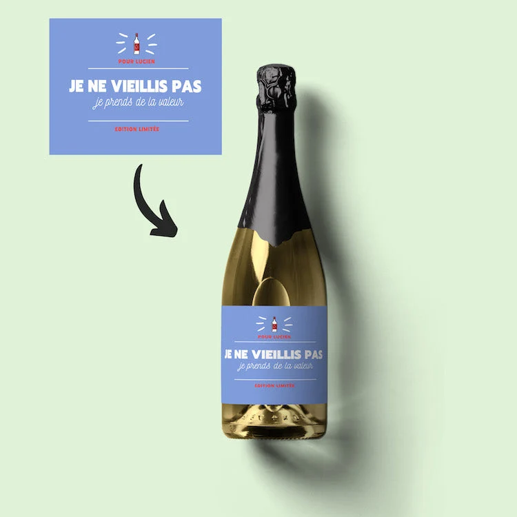 Champagne je prends de la valeur pour papa