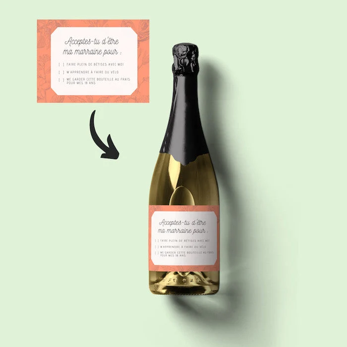 Champagne - To do list à cocher marraine