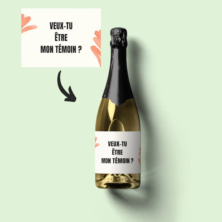 Champagne Veux tu être mon témoin ?