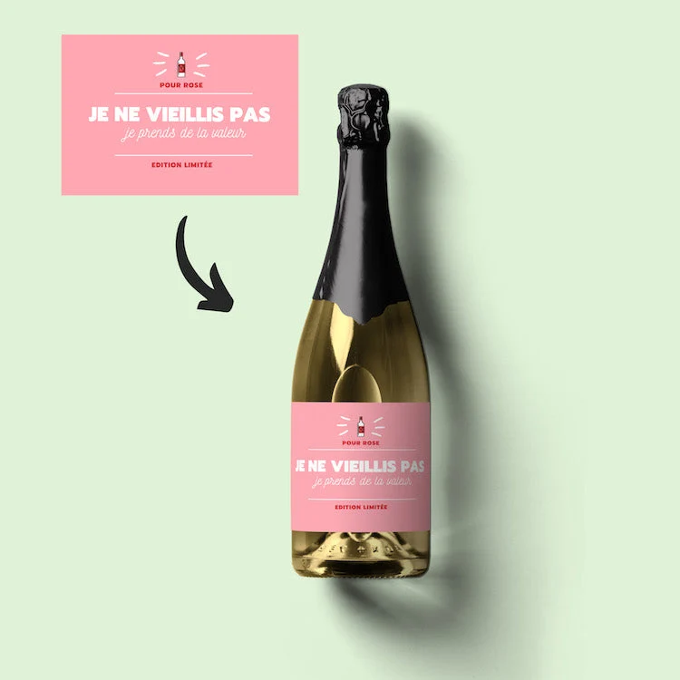 Champagne je ne vieillis pas je prends de la valeur femme