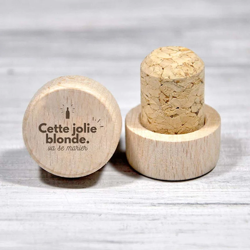 Bouchon personnalisé mariage - Cette jolie blonde