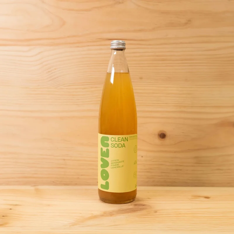 LOVEN CLEAN SODA Citron, Bergamote, Pomme & Camomille - 75 cl