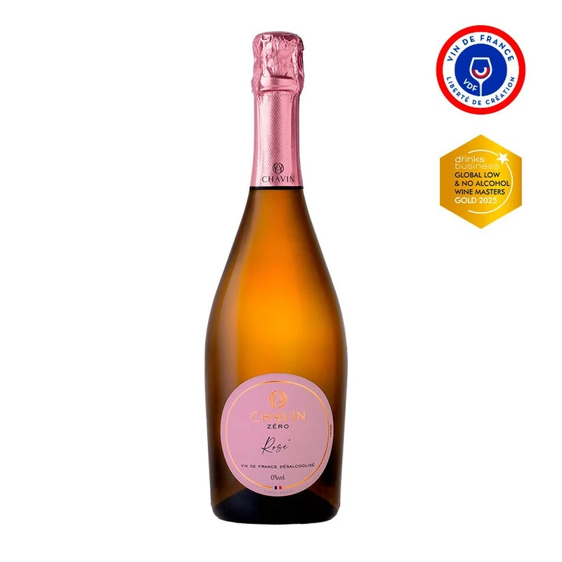 Effervescent CHAVIN ZÉRO Rosé - Vin de France sans alcool 0,0%