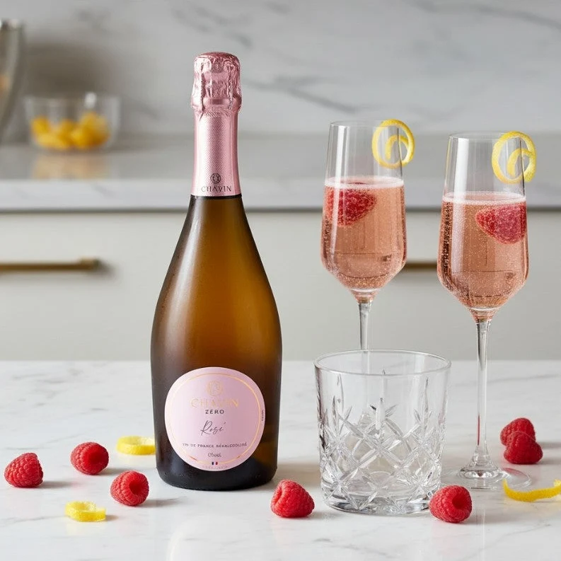 Effervescent CHAVIN ZÉRO Rosé - Vin de France sans alcool 0,0%