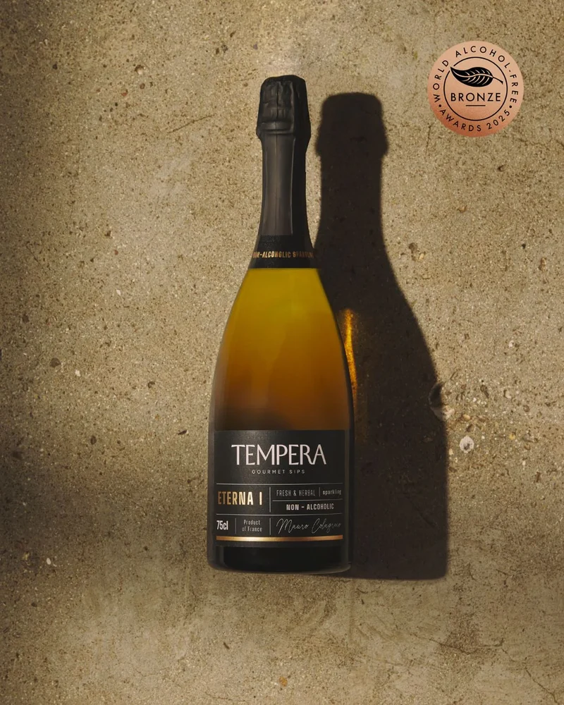ETERNA I, les bulles légères sans alcool - Boisson gastronomique effervescente sans alcool de Tempera