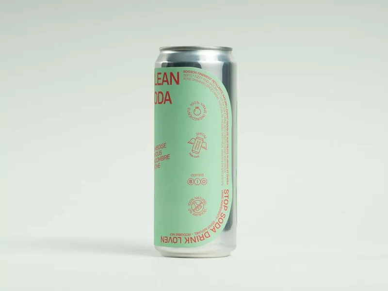LOVEN CLEAN SODA Framboise, Hibiscus, Concombre, Menthe