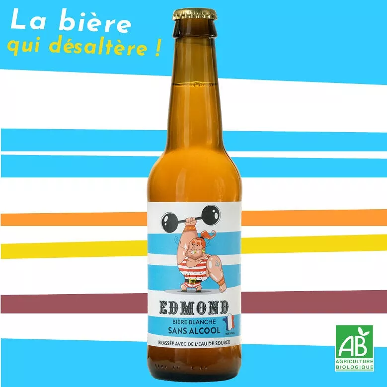 Bière Edmond la blanche & bio sans alcool 0,5%