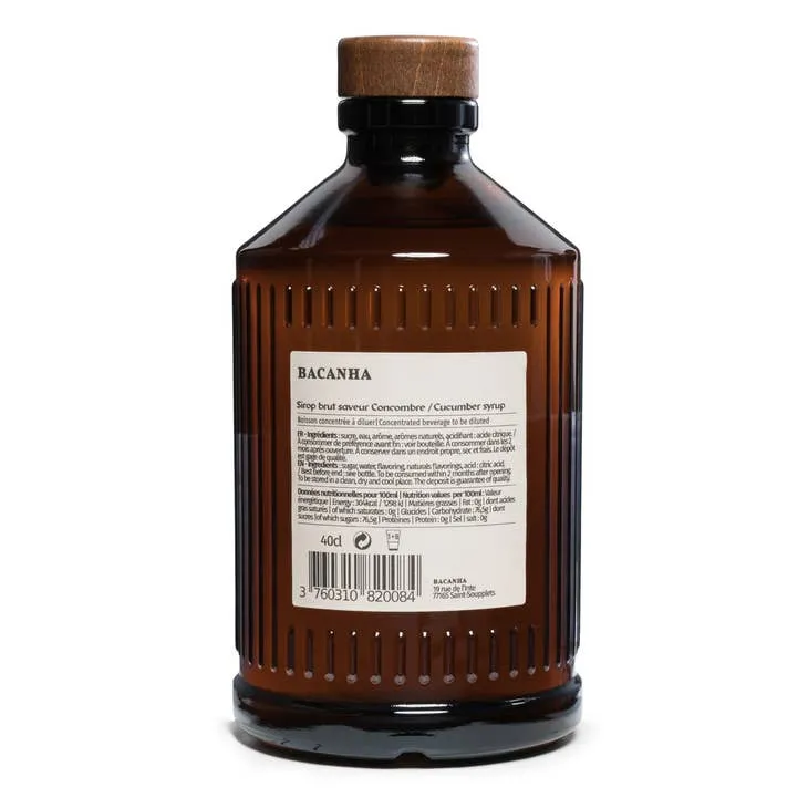 Sirop Concombre Brut Biologique - Bacanha