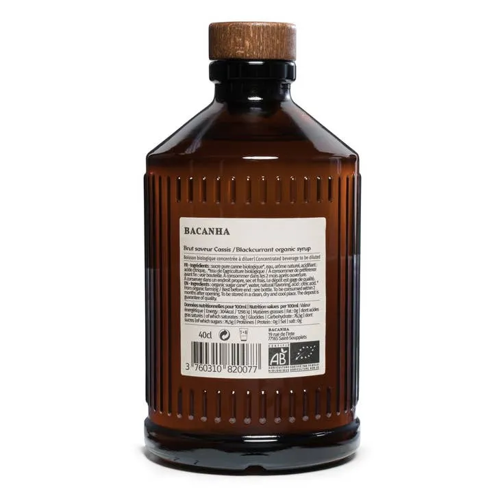 Sirop Cassis Brut Biologique - Bacanha