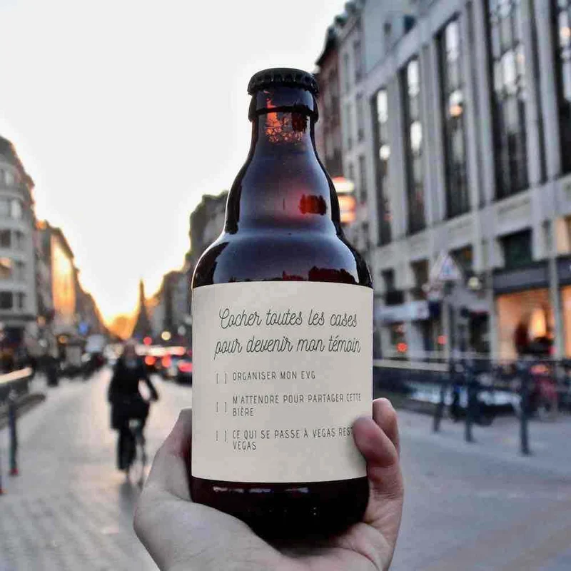 Bière demande témoin homme to do list EVG