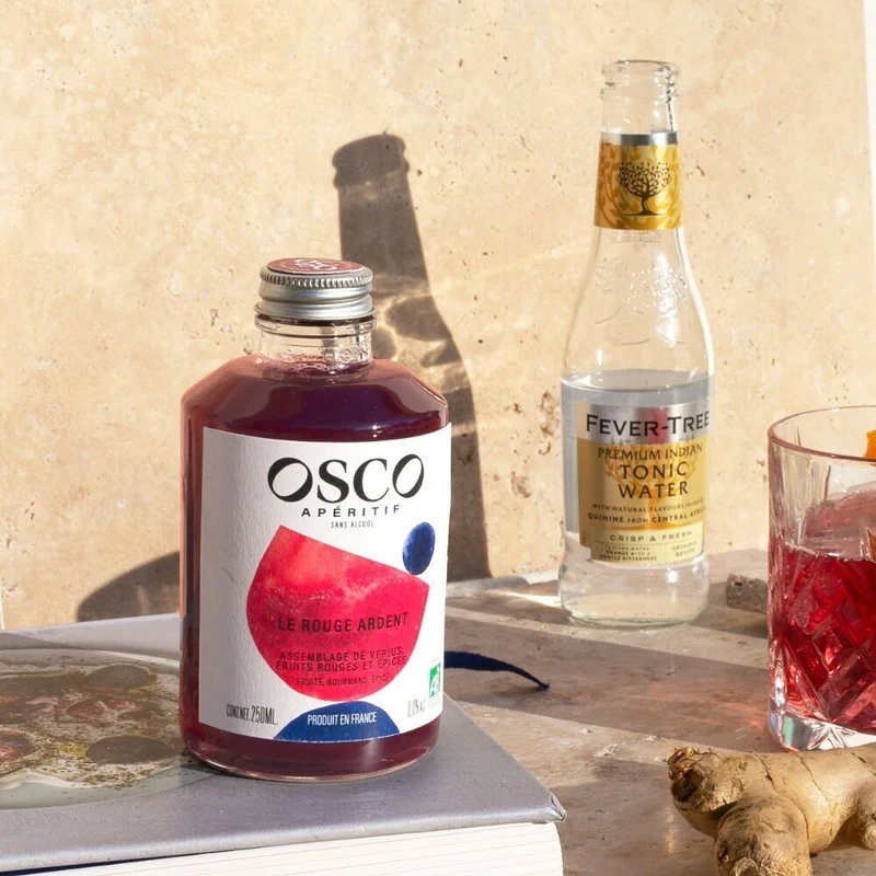 OSCO Le Rouge Ardent Bio 0,0% sans alcool - 25 cl