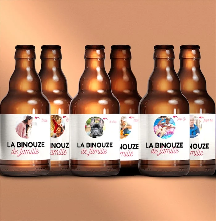 Coffret bière sur mesure avec 6 étiquettes différentes