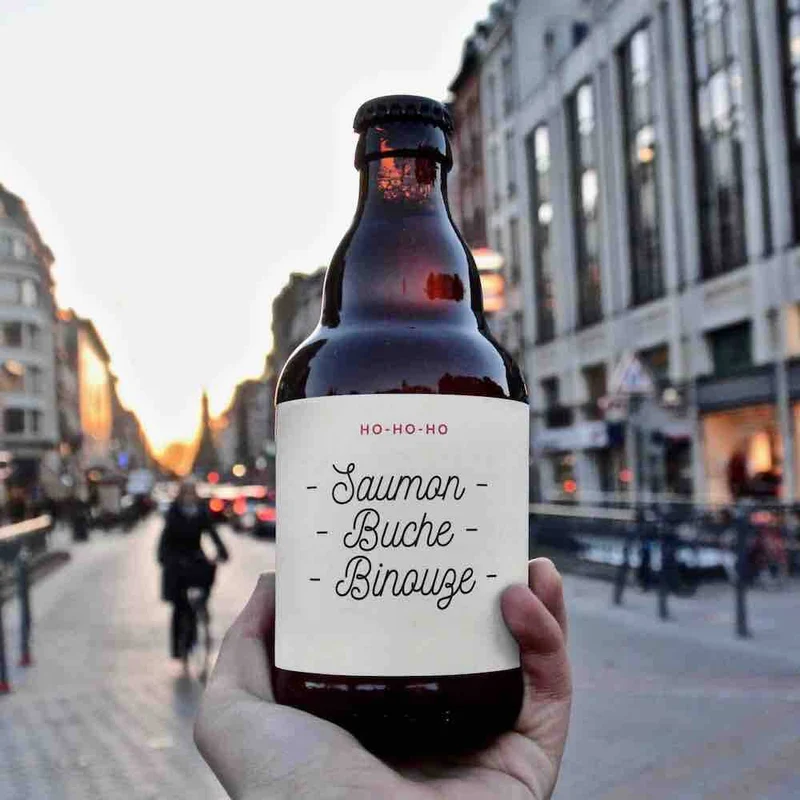 Bière saumon, buche binouze de noel