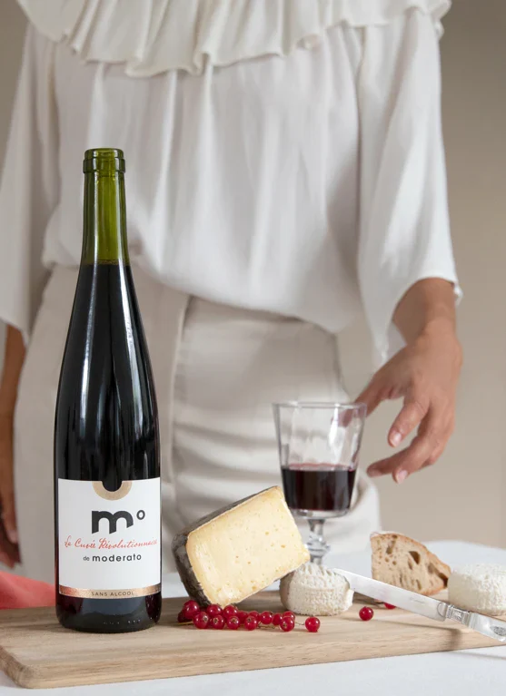 Vin rouge Merlot-Tannat sans alcool 0,5% - La Cuvée Révolutionnaire de Moderato