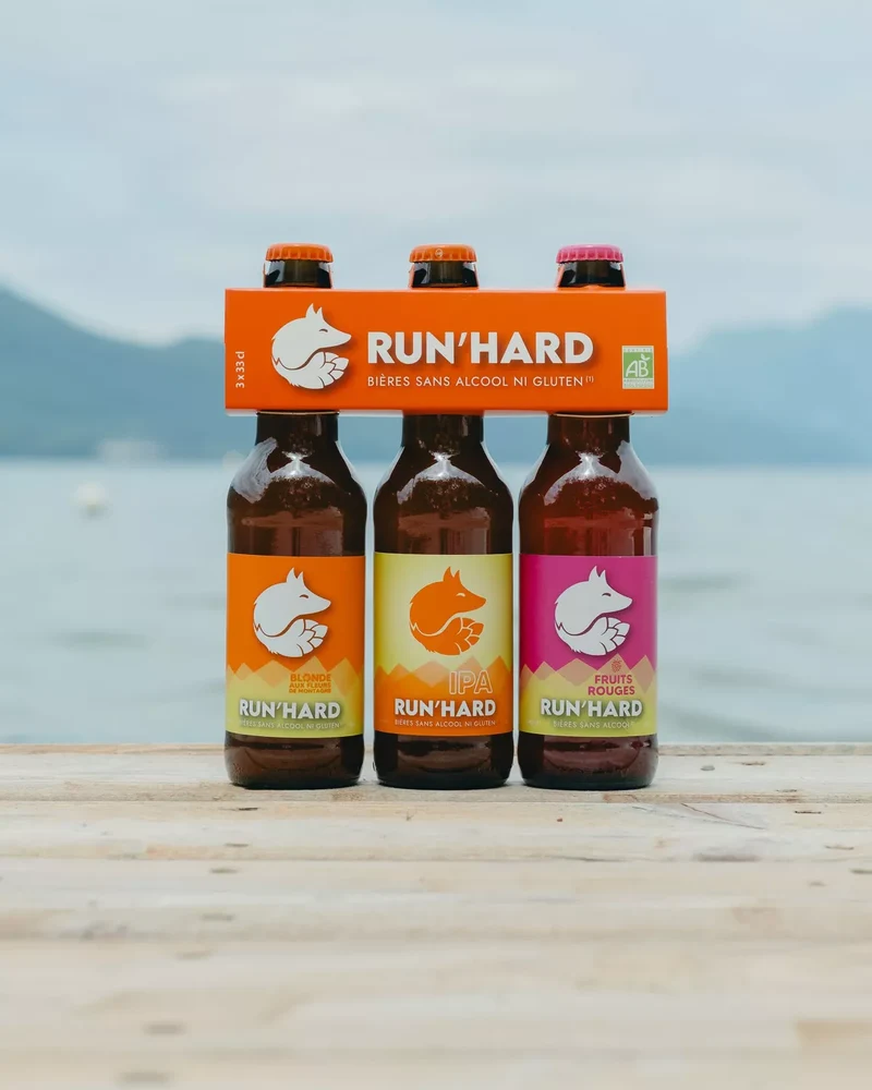 Bière IPA RUN'HARD sans alcool ni gluten 0,4% - 33 cl