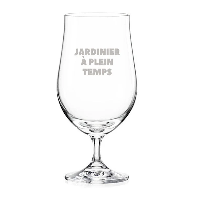Verre à bière personnalisé par gravure avec votre texte ou logo drôle