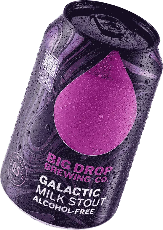 Bière Big Drop Galactic Milk Stout 0,5% sans alcool