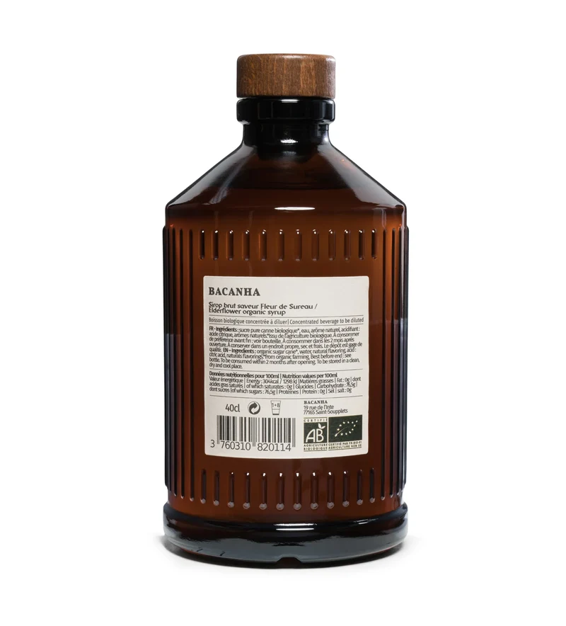 Sirop de Fleur de Sureau Brut Biologique - Bacanha