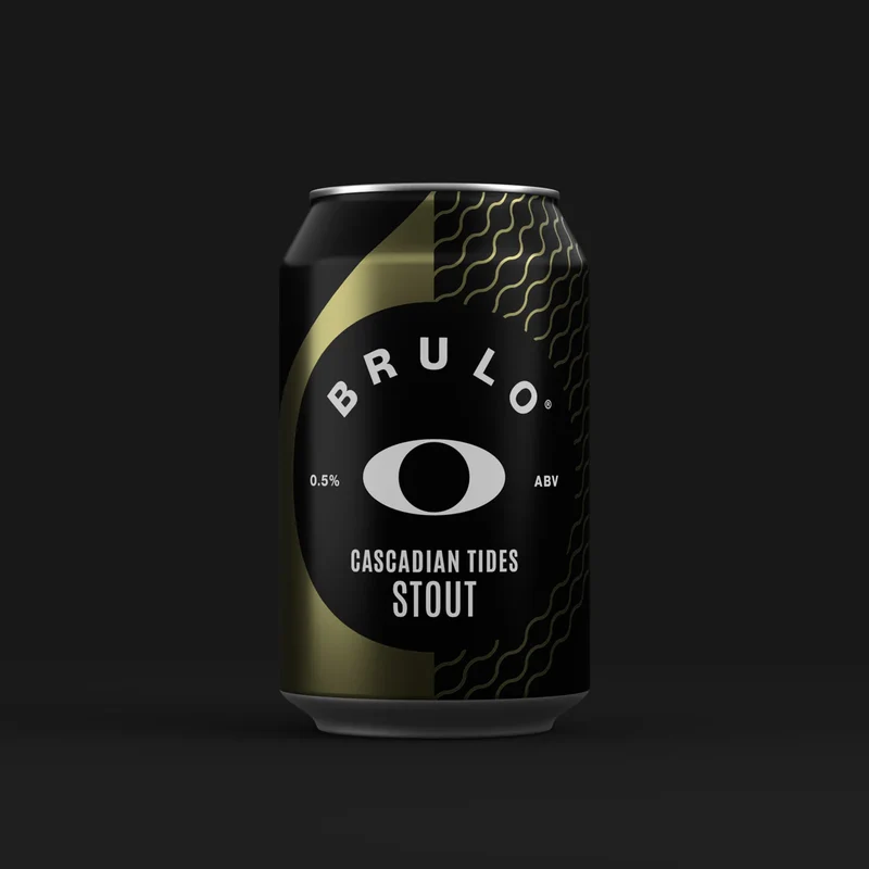 Bière Brulo Cascadian Tides Stout sans alcool 0.5%