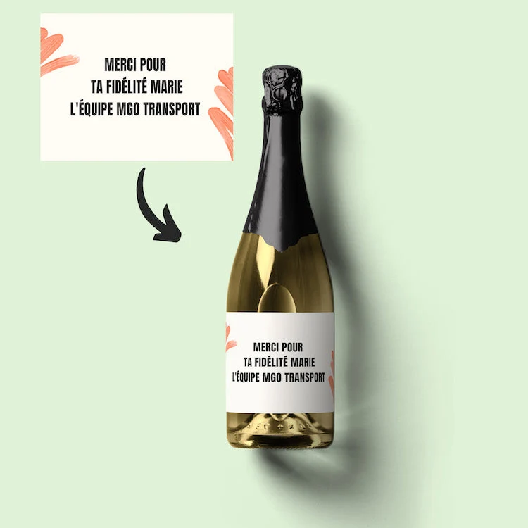 Bouteille de champagne personnalisé Fidélité !