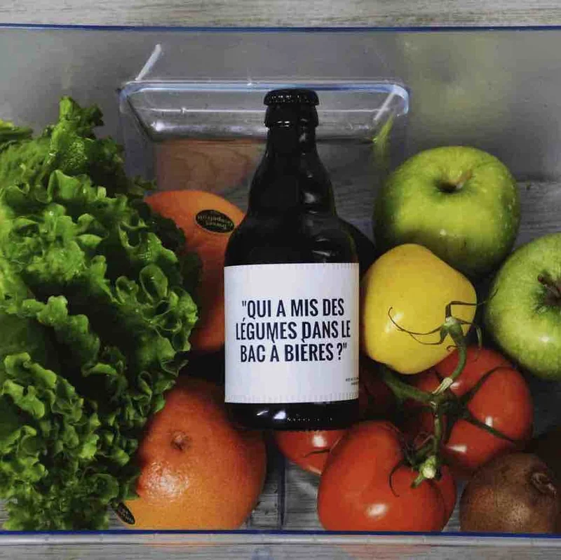 Des légumes dans le bac à bières