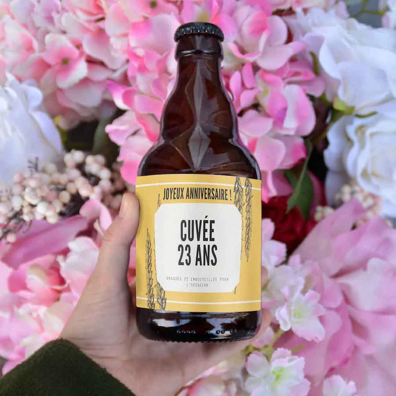 Bière cuvée avec année personnalisée