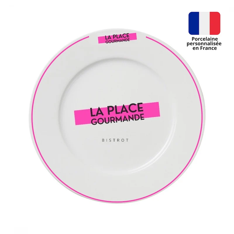Grande assiette personnalisée 22cm - ÉLÉGANCE