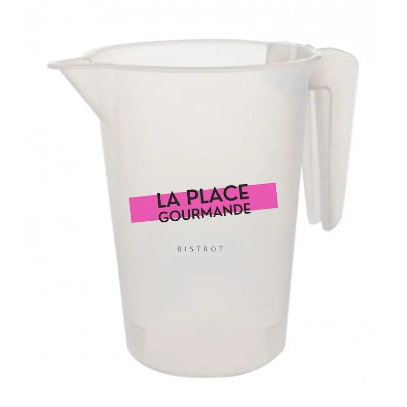 Pichet plastique à bière 1,5L personnalisé