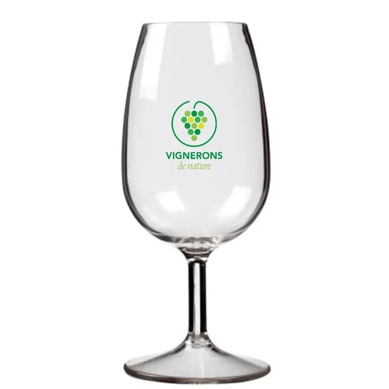 Verre à vin plastique à pieds incassable 22cL INAO