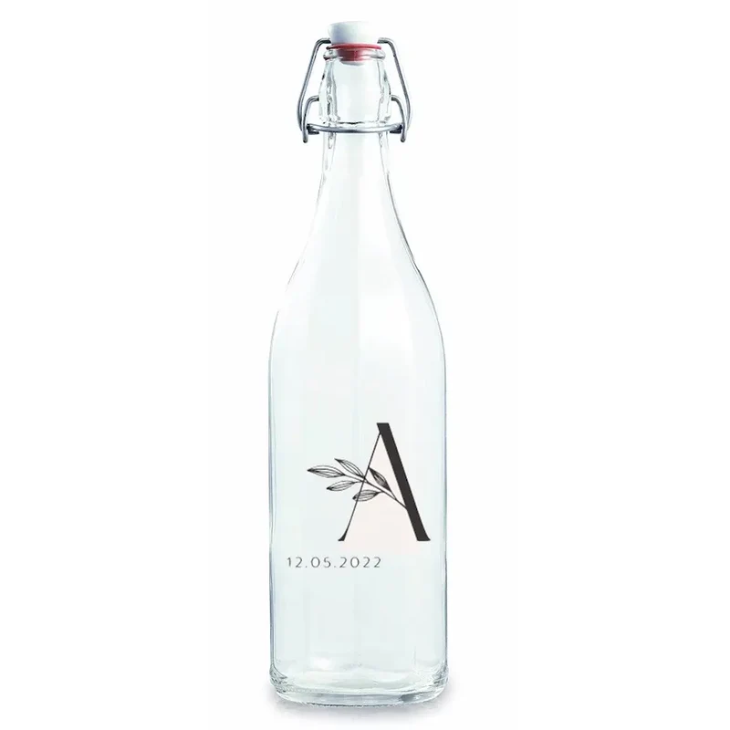 Bouteille en verre pour bougie de mariage 50cL